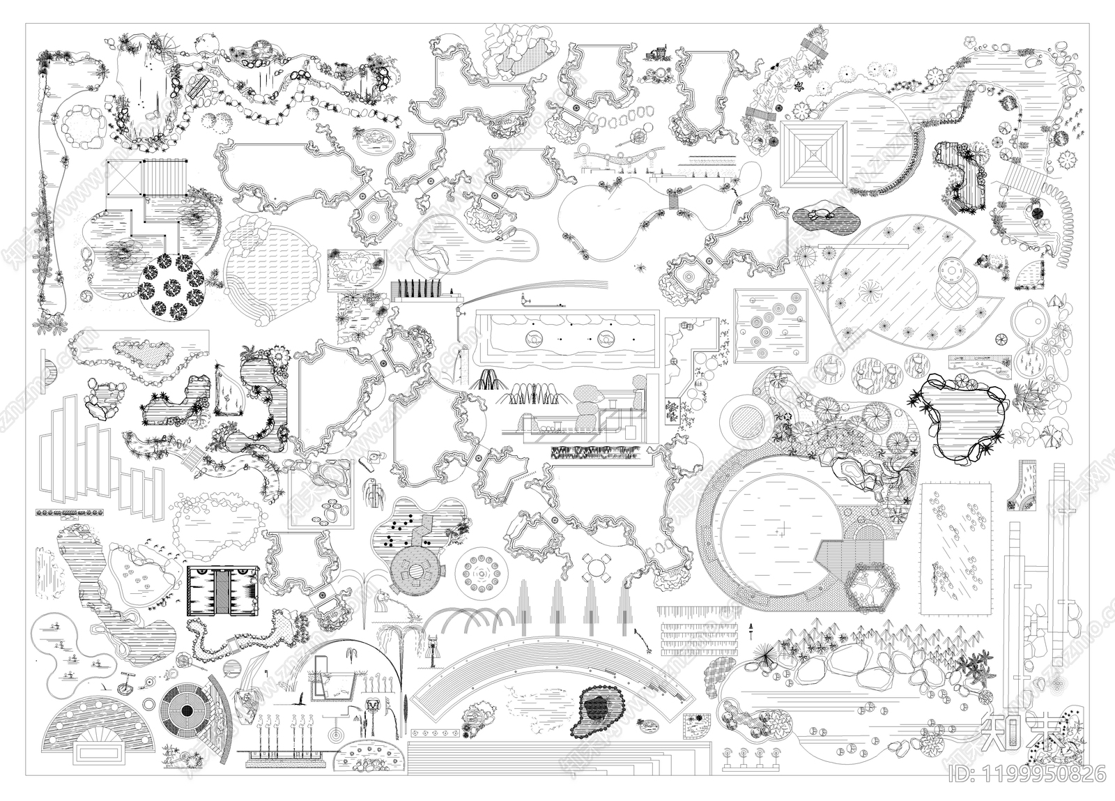 现代综合景观图库施工图下载【ID:1199950826】