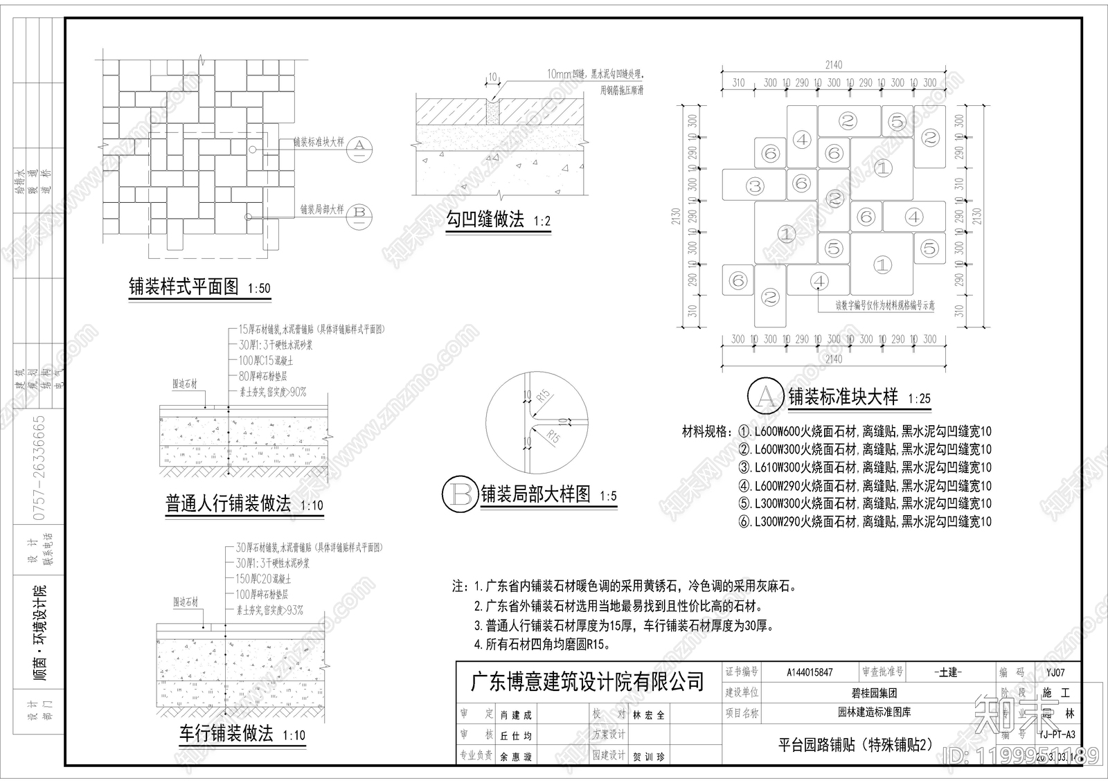 景观节点cad施工图下载【ID:1199951189】