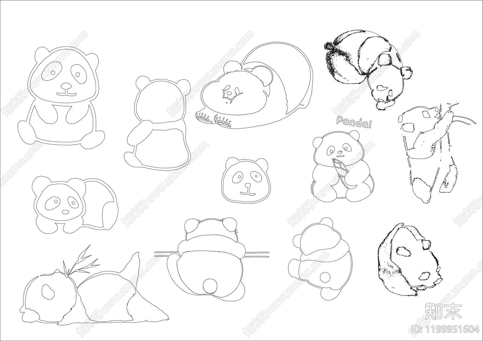 现代新中式动物施工图下载【ID:1199951604】