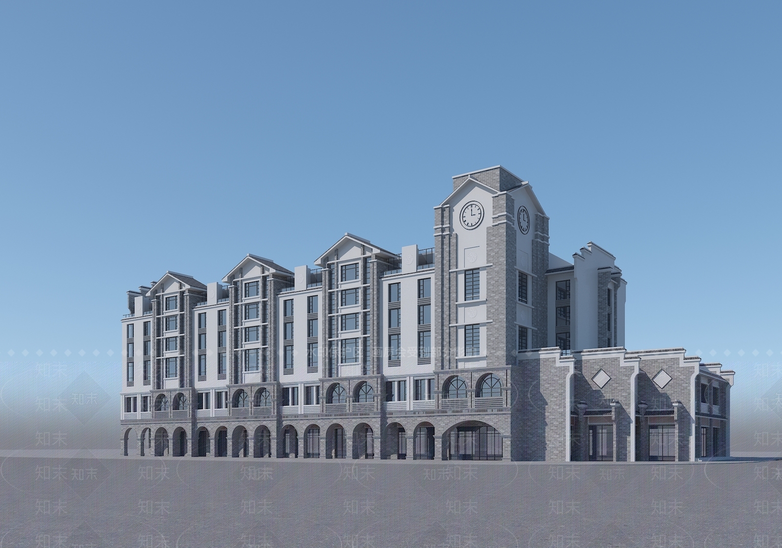 中式新中式其他商业建筑SU模型下载【ID:1199953750】