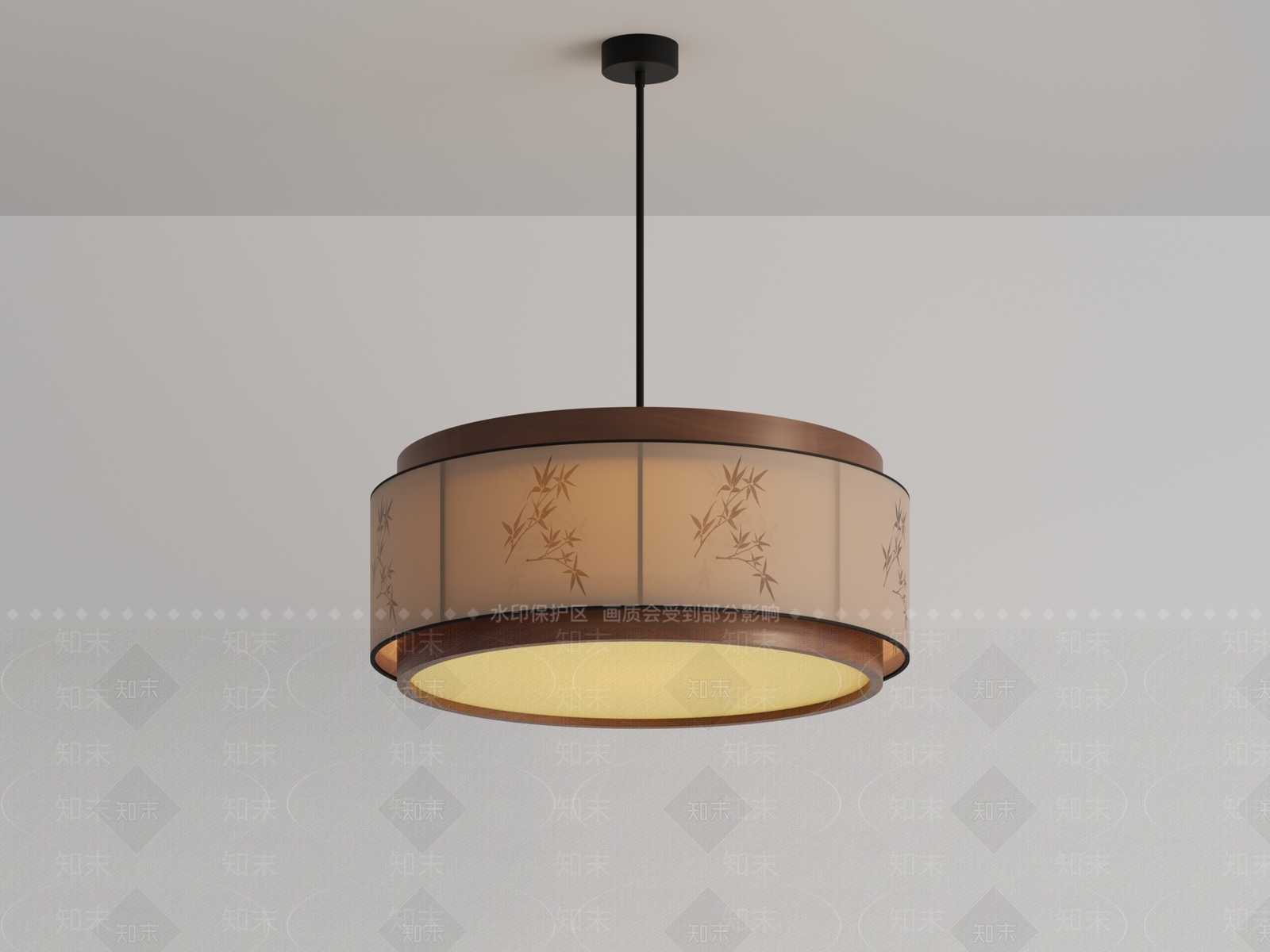 新中式原木餐厅吊灯3D模型下载【ID:1199961413】