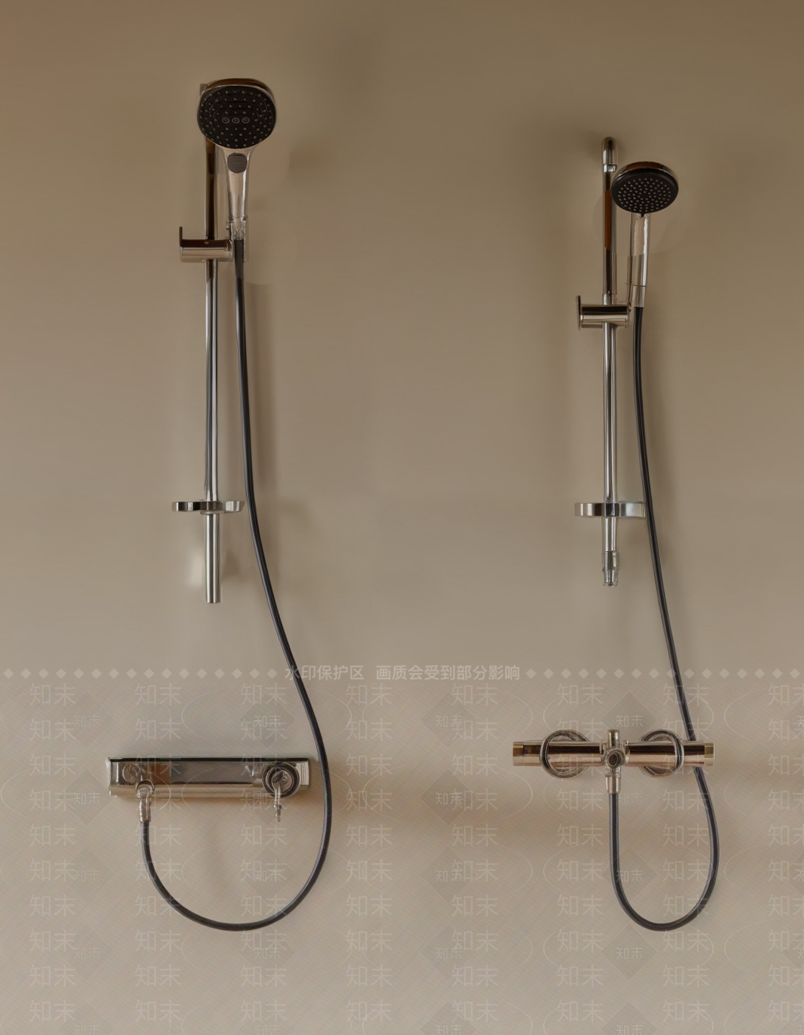 淋浴花洒SU模型下载【ID:1199965679】