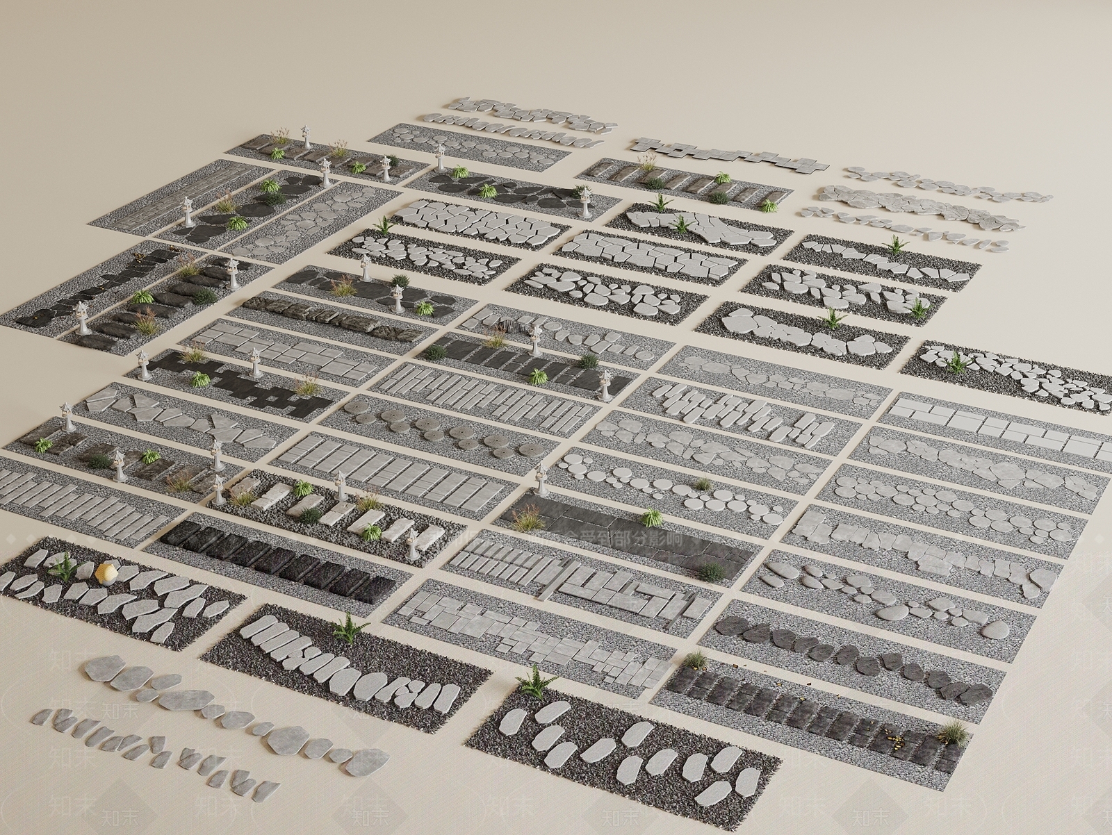 新中式石头3D模型下载【ID:1199967460】
