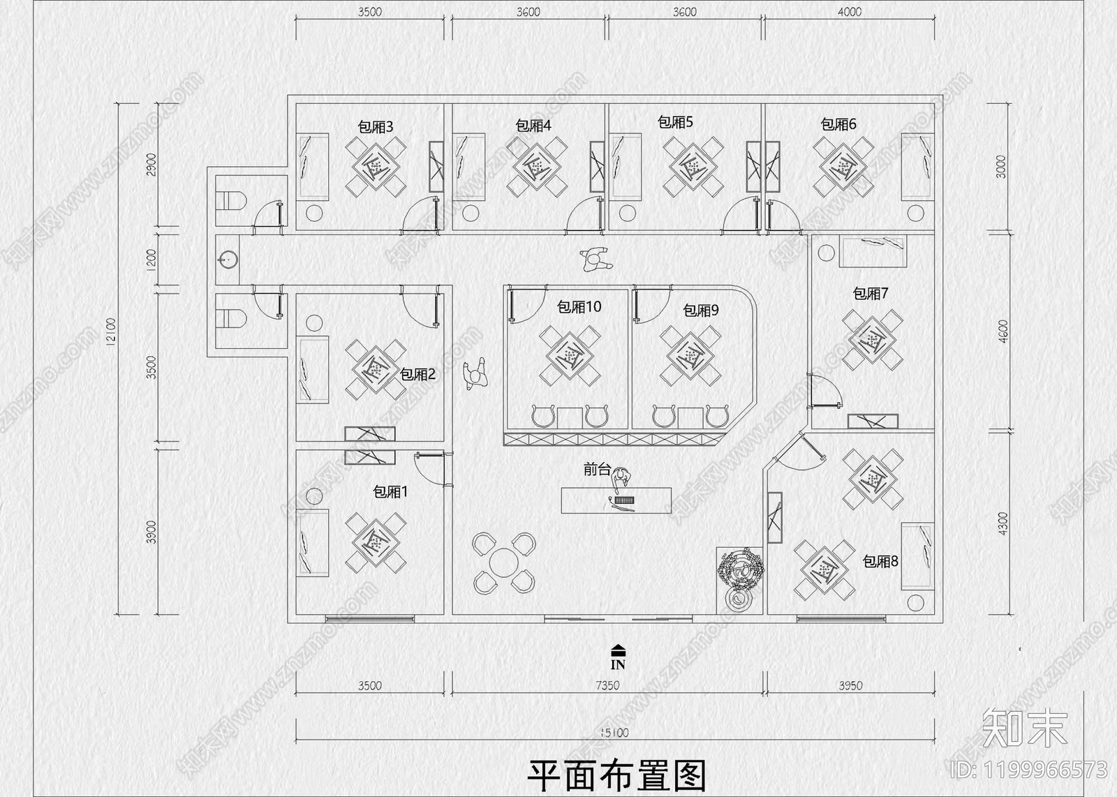 现代棋牌室cad施工图下载【ID:1199966573】