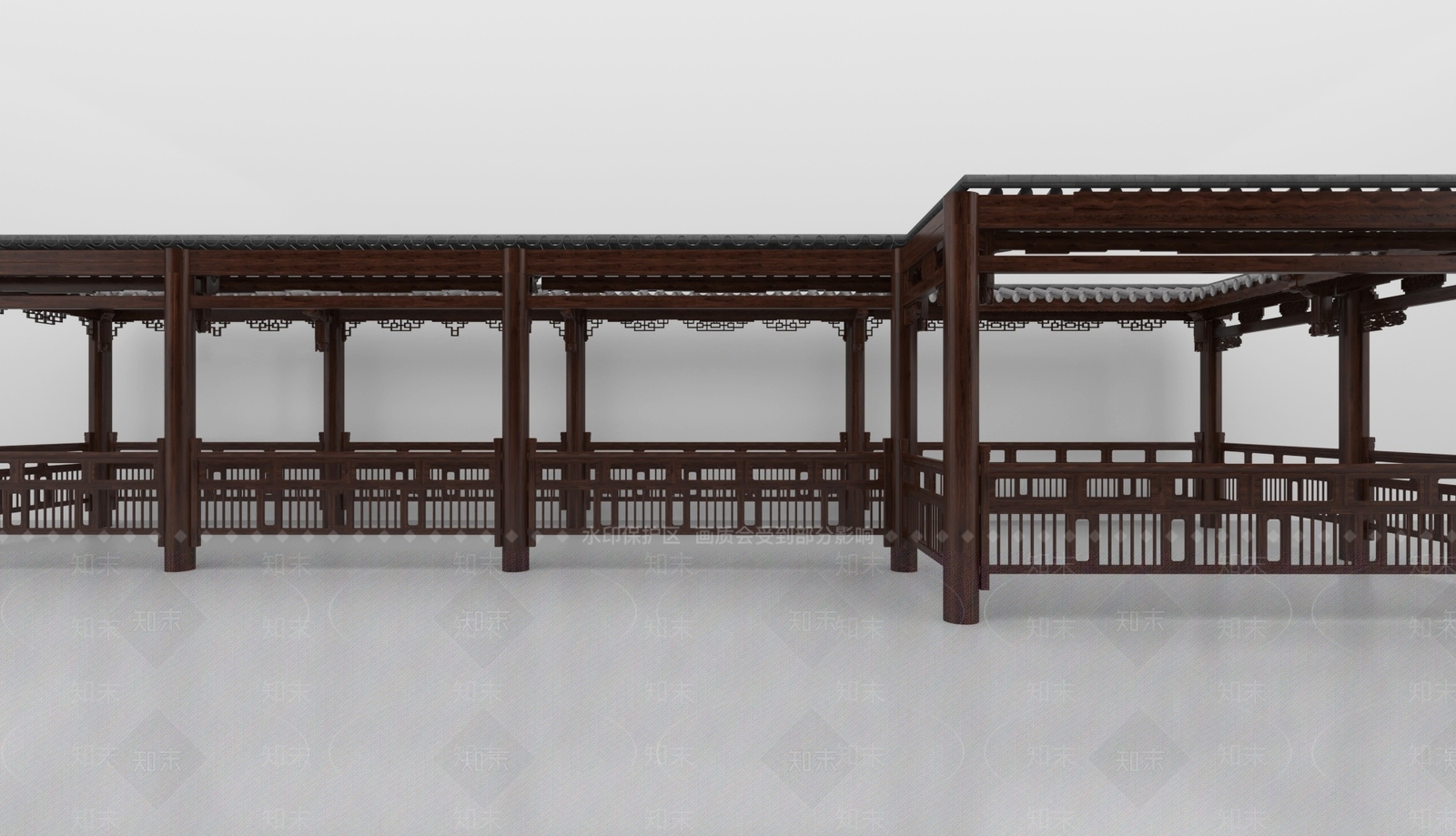 中式古建筑SU模型下载【ID:1199967894】