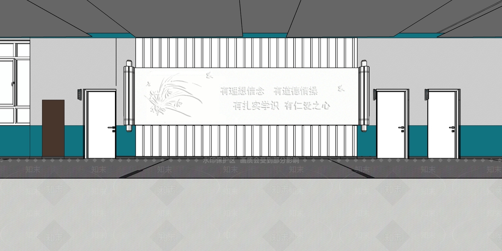 现代其他学校空间SU模型下载【ID:1199968604】