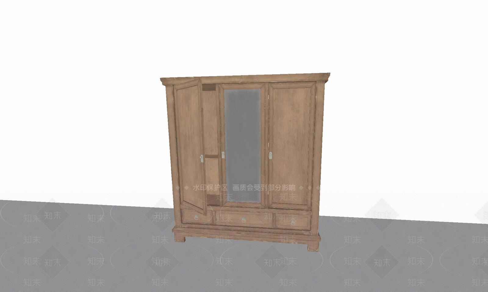 中式衣柜SU模型下载【ID:1199969757】
