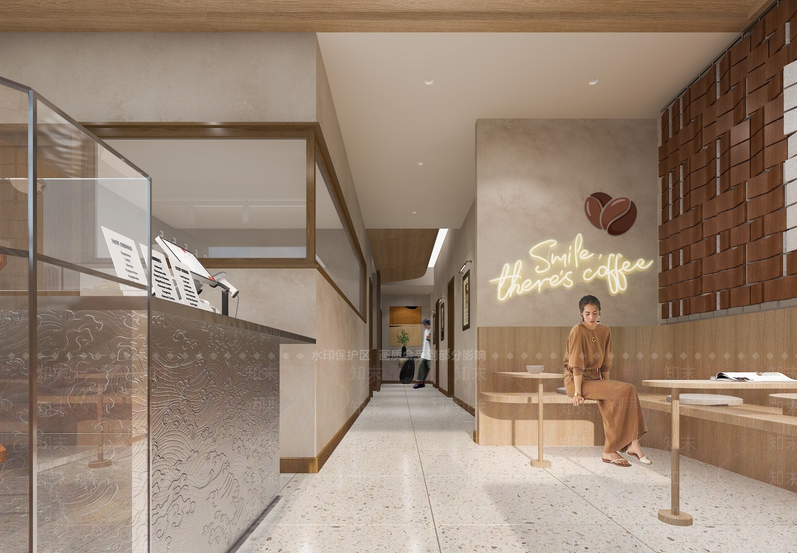 侘寂现代咖啡厅3D模型下载【ID:1199970039】