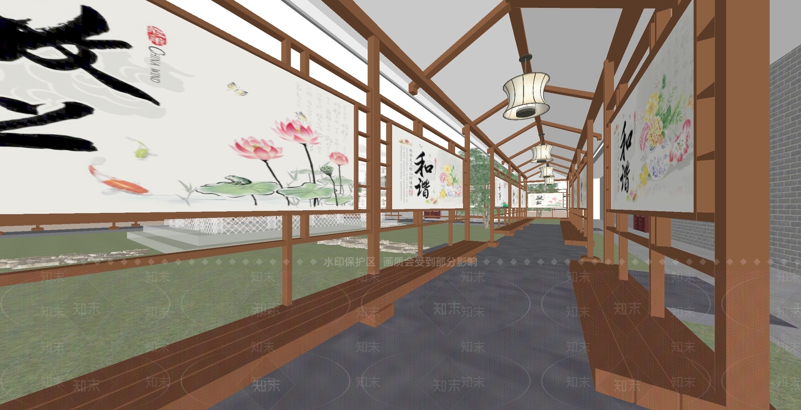 中式其他文化空间SU模型下载【ID:1199973398】