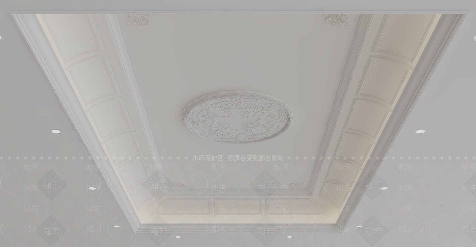 欧式吊顶3D模型下载【ID:1199974000】