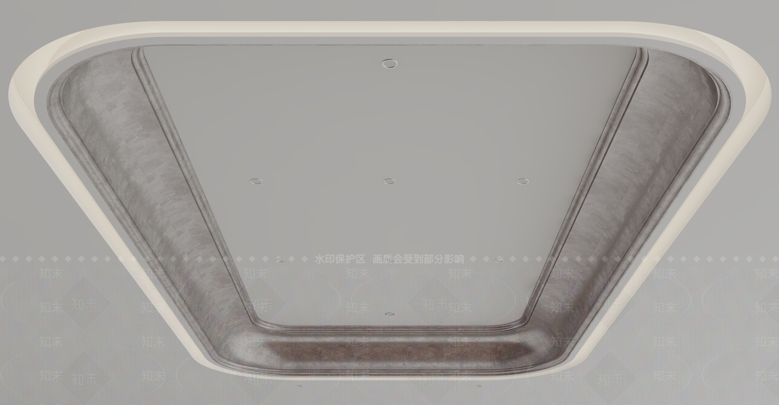 现代吊顶3D模型渲染效果图