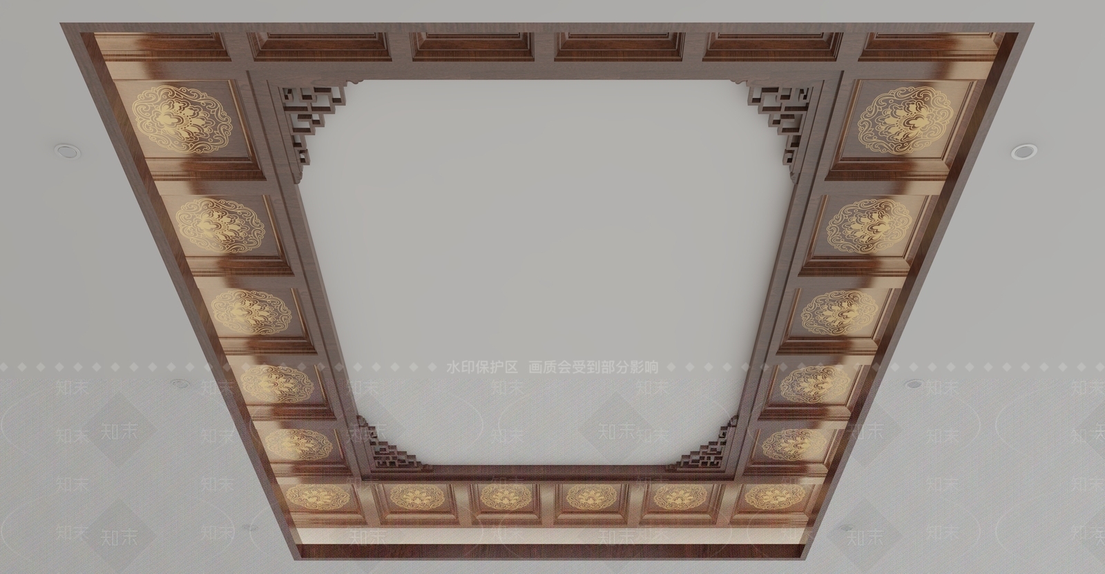 新中式吊顶3D模型下载【ID:1199974158】