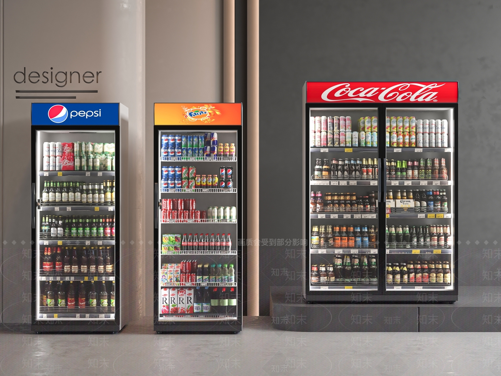 冰柜3D模型下载【ID:1199975890】