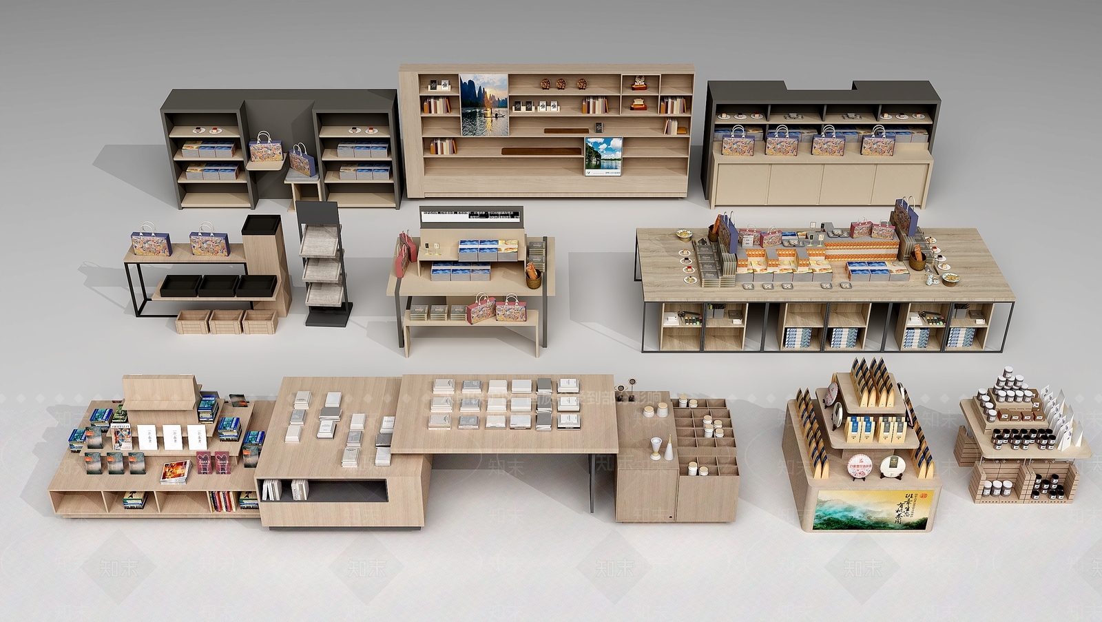 现代文创展台SU模型下载【ID:1199977372】