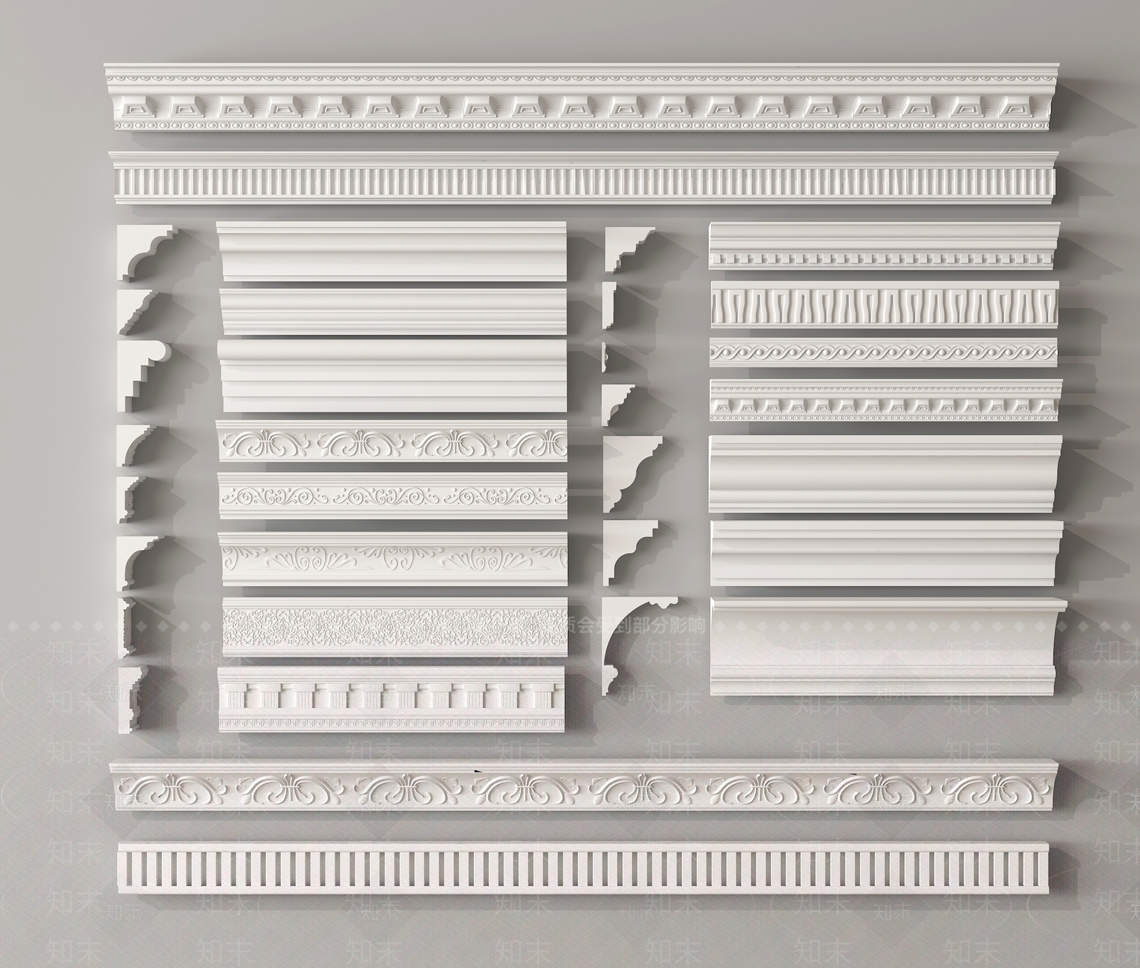 欧式线条3D模型下载【ID:1199982282】