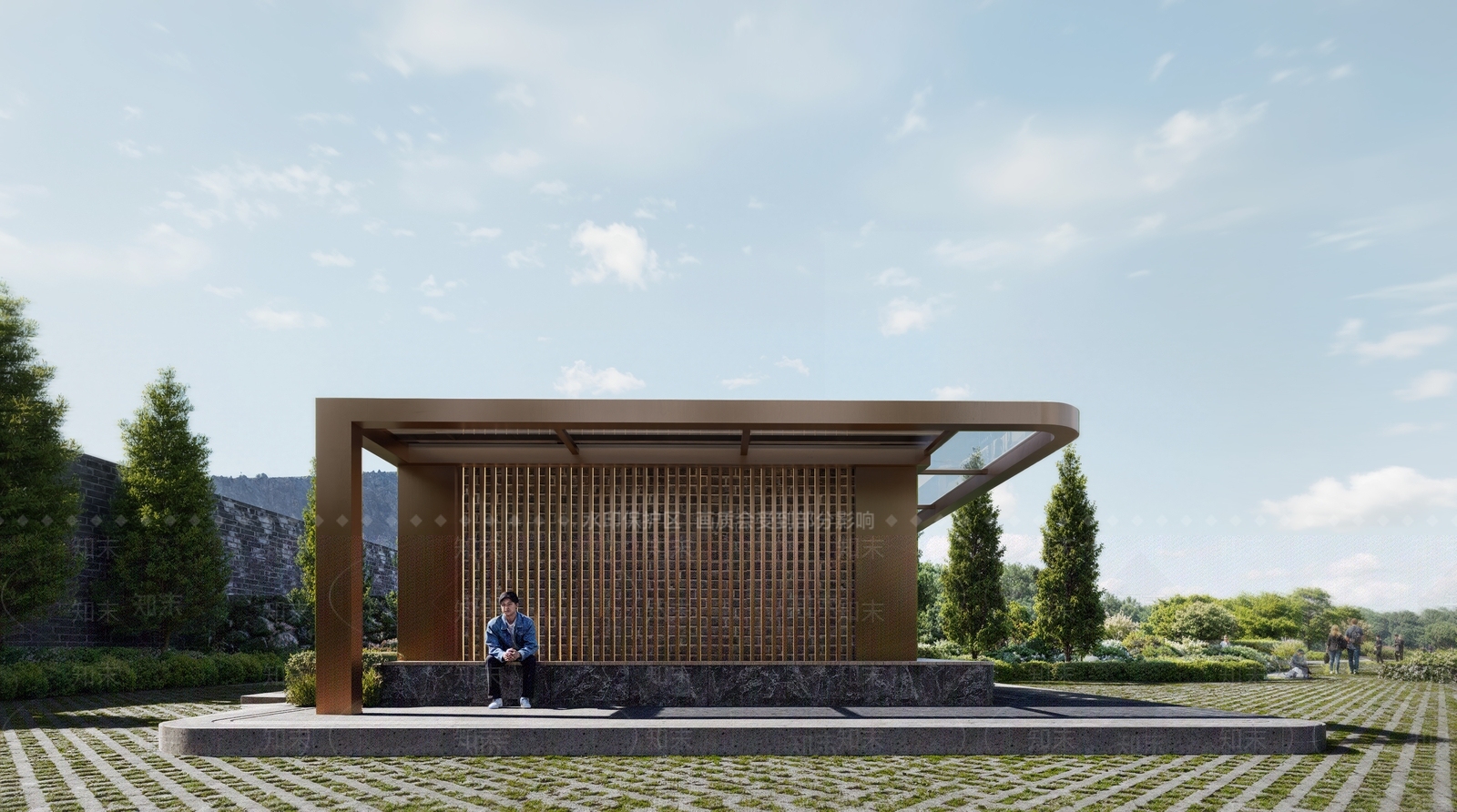 新中式现代小公建SU模型下载【ID:1199984208】