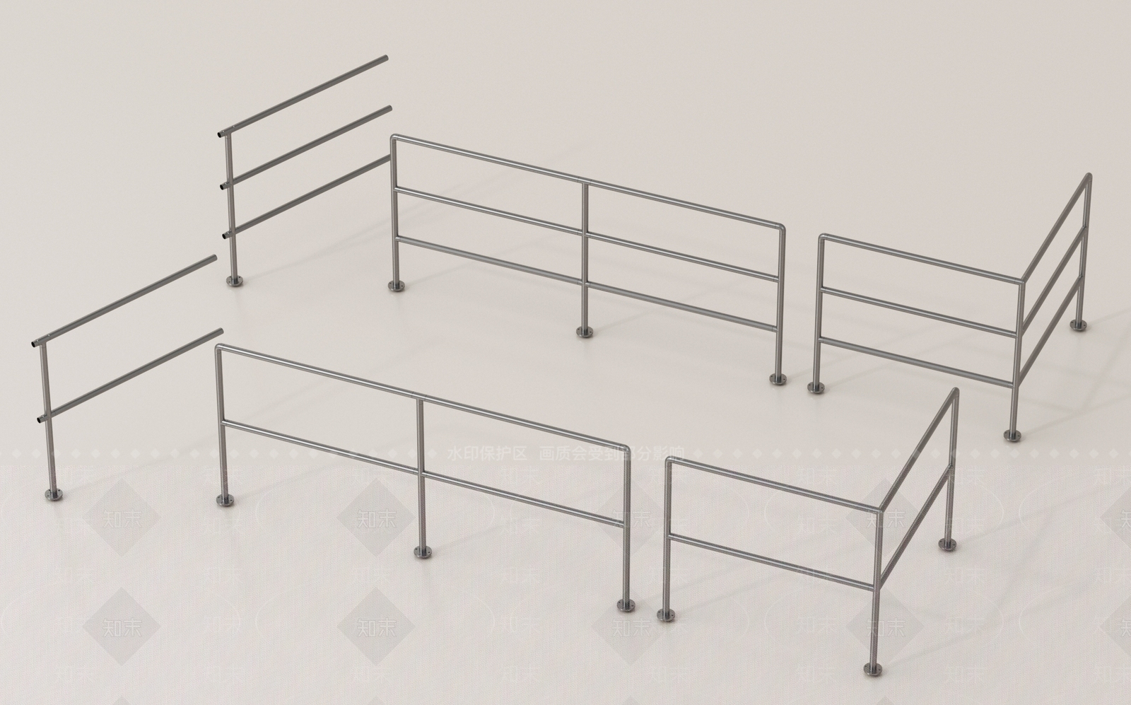 现代围栏护栏SU模型下载【ID:1199984031】