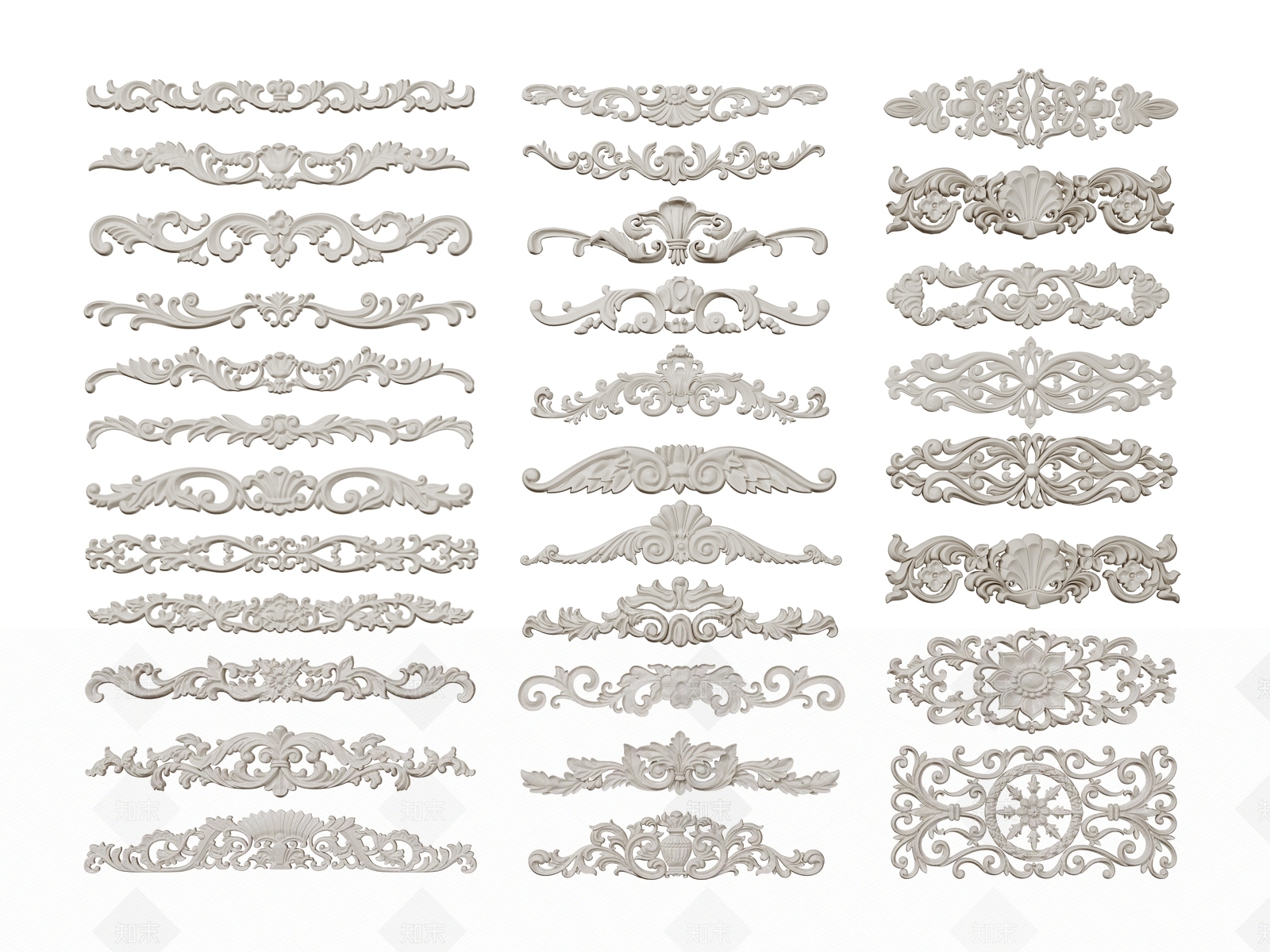 法式欧式雕花SU模型下载【ID:1199985563】