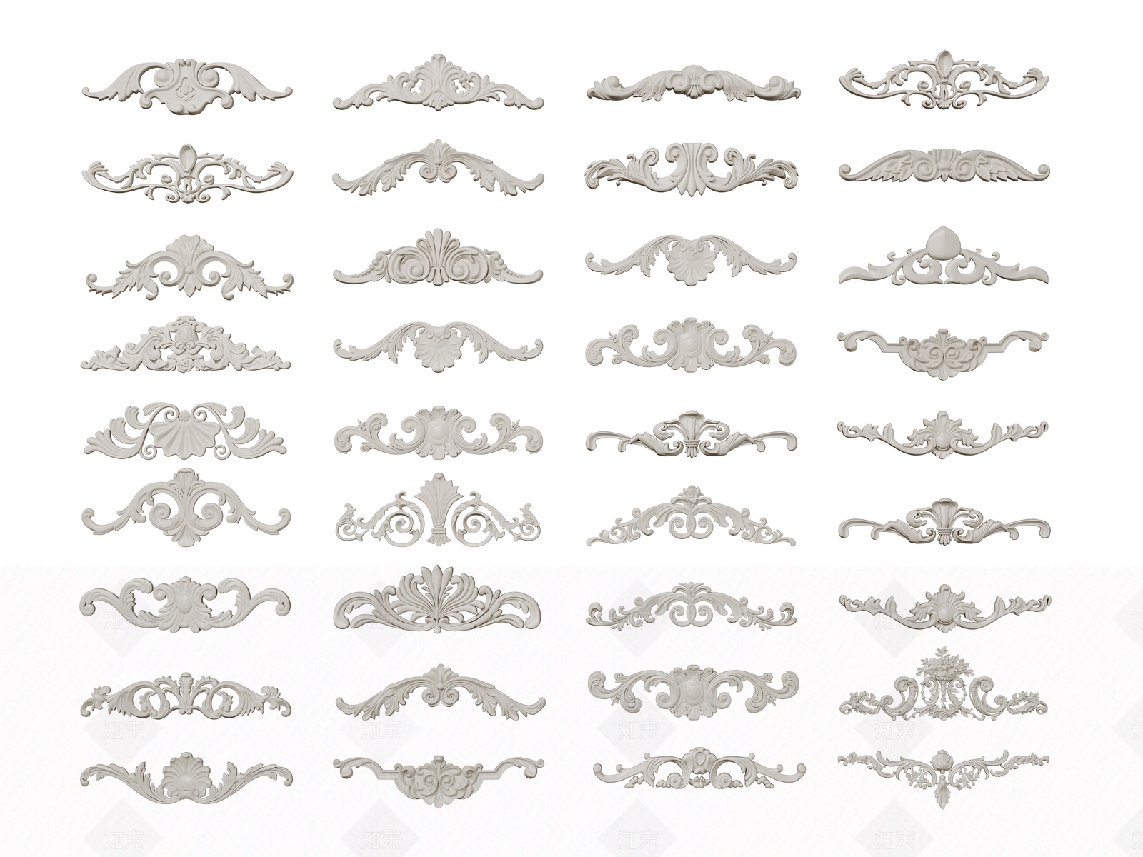 法式欧式雕花SU模型下载【ID:1199986135】