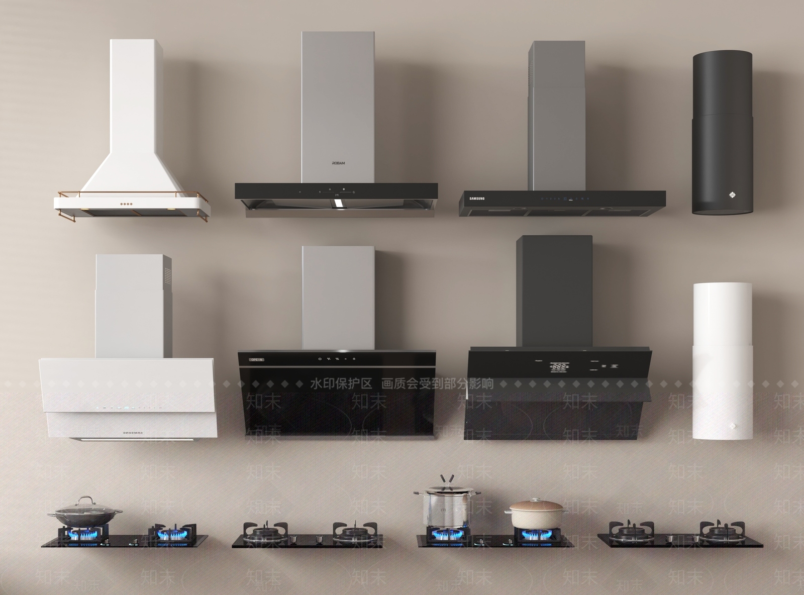 油烟机3D模型下载【ID:1199987283】