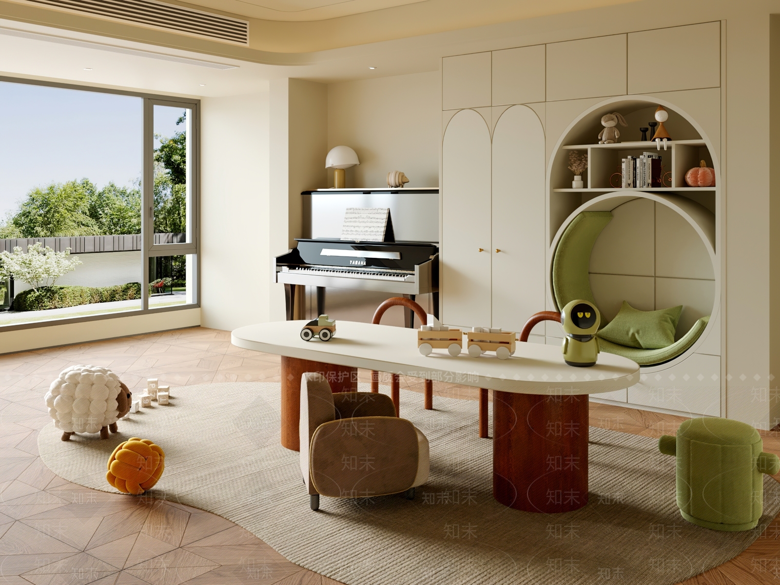 现代中古儿童娱乐室3D模型下载【ID:1199988699】