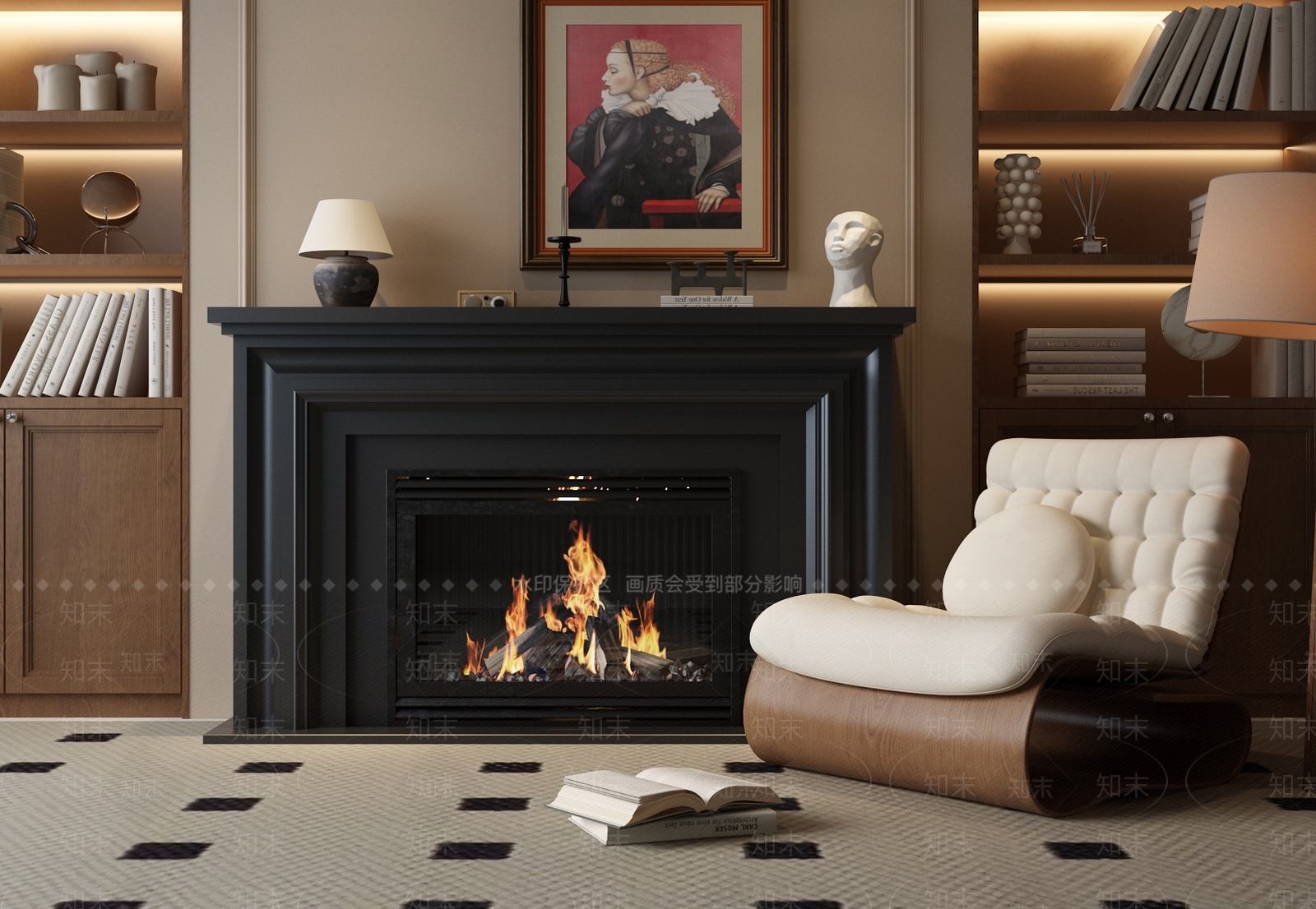 法式美式壁炉3D模型下载【ID:1199988823】