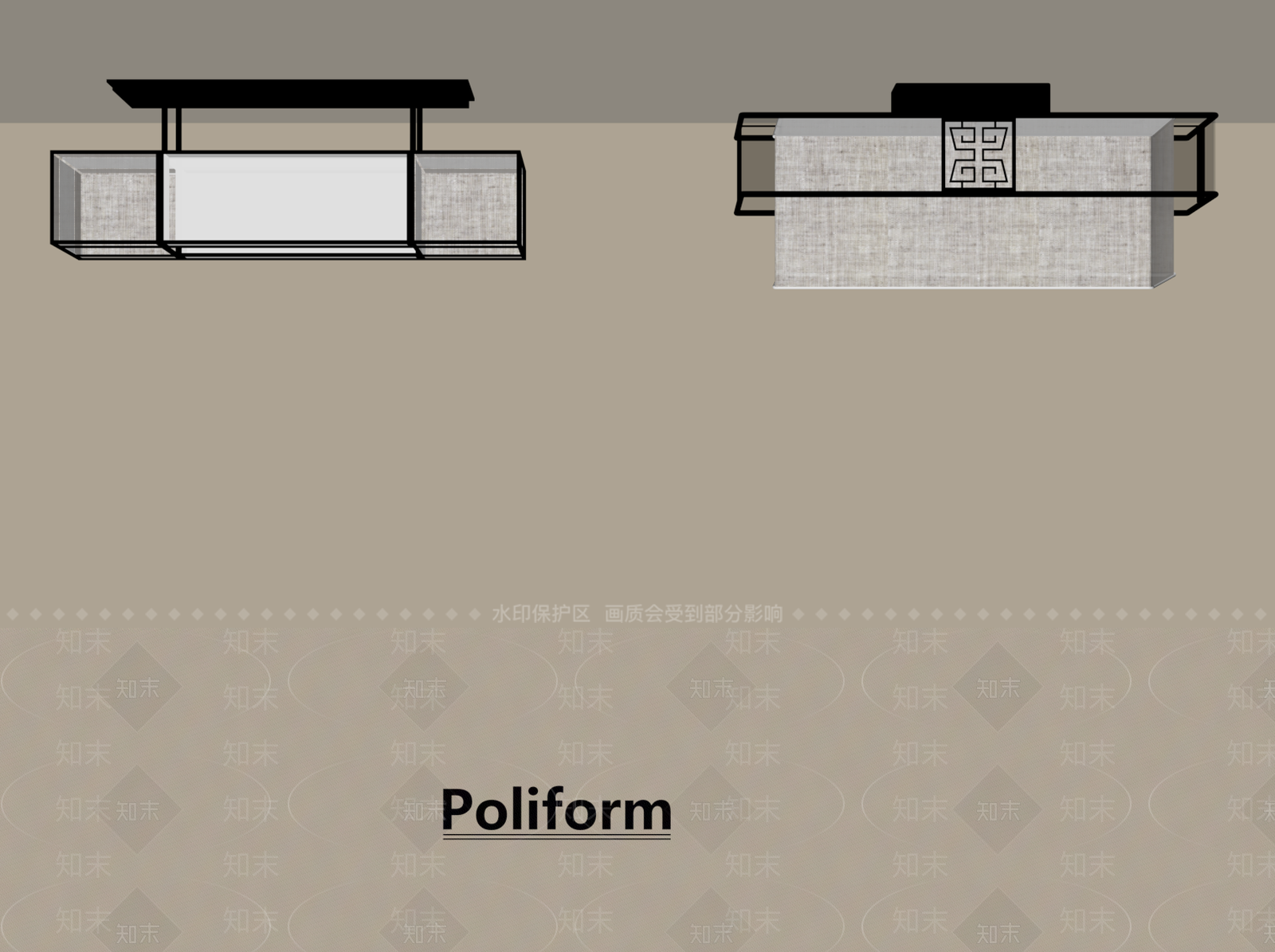 新中式吸顶灯SU模型下载【ID:1199988901】