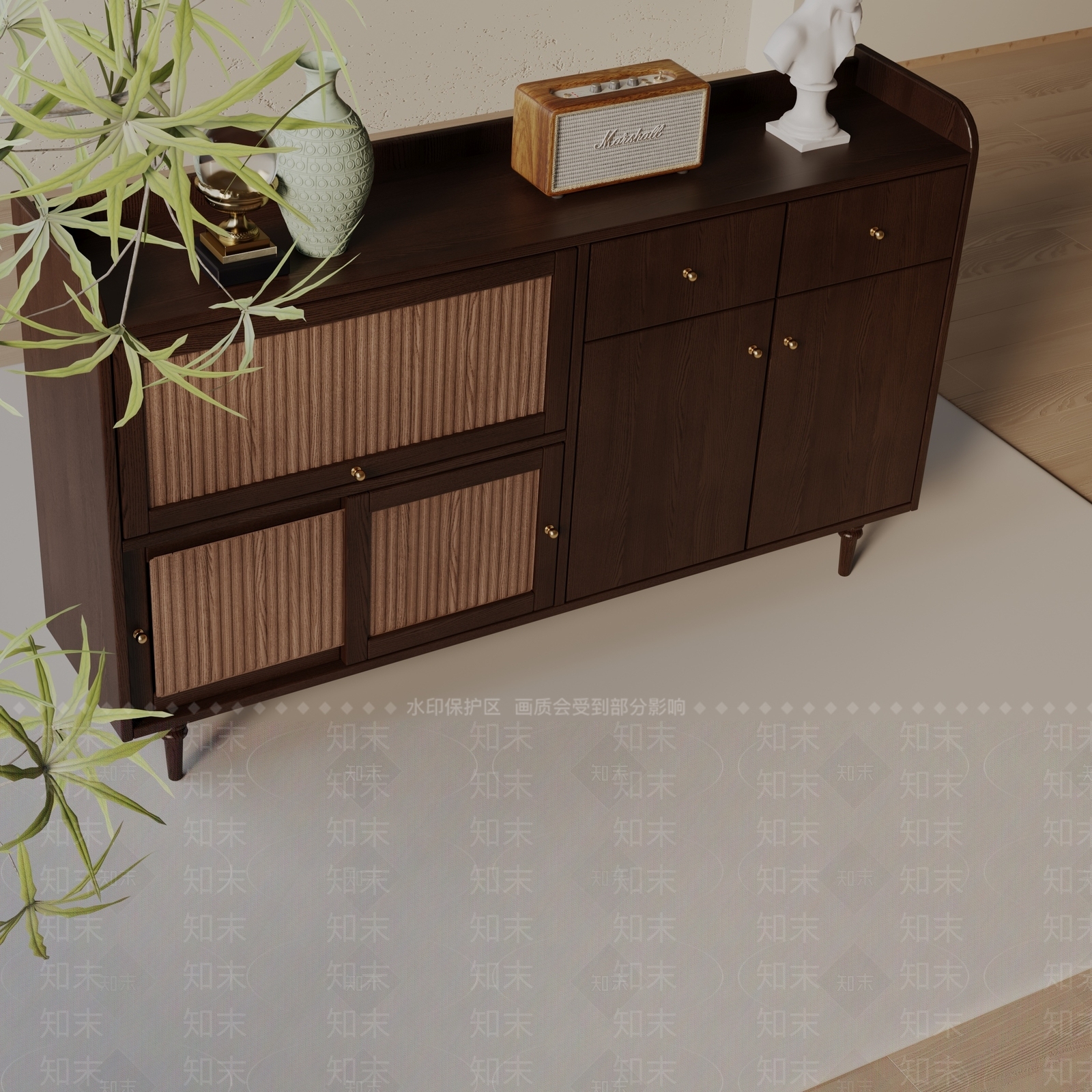 现代玄关柜3D模型下载【ID:1199989477】