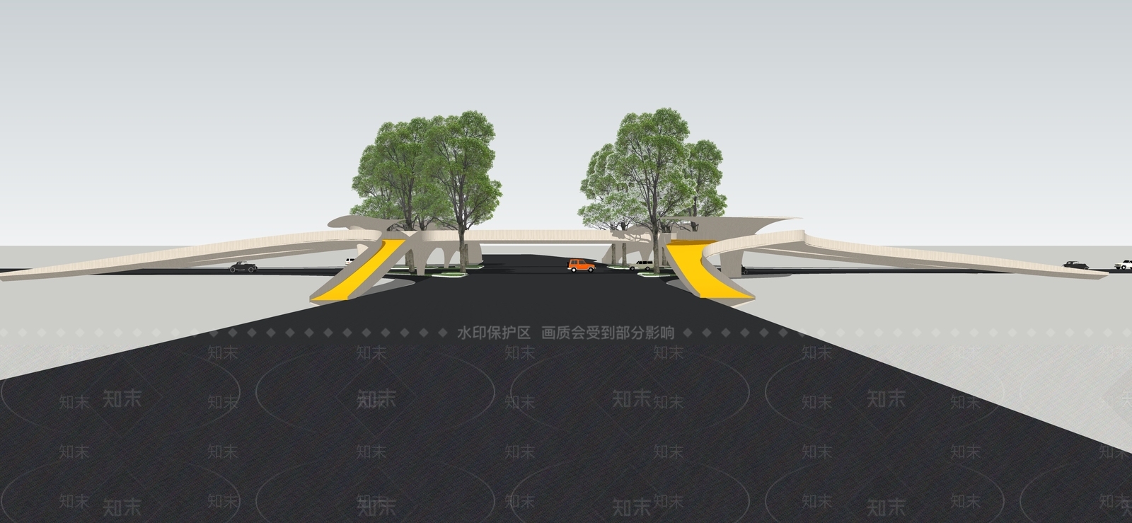 现代天桥SU模型下载【ID:1199990593】