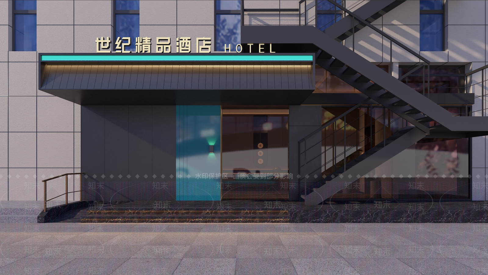 现代简约酒店3D模型下载【ID:1199992962】