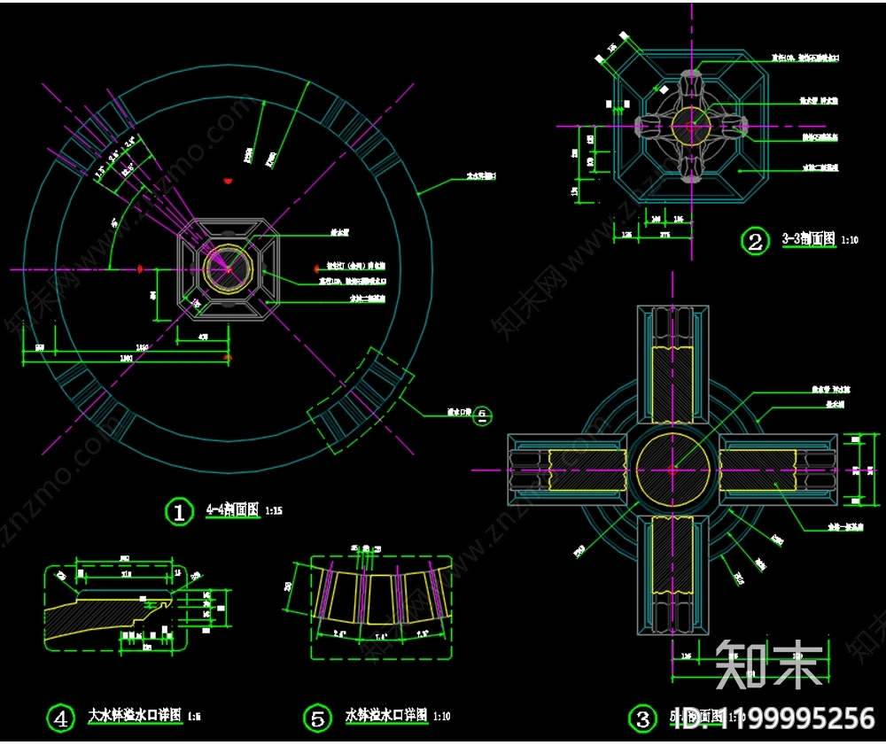 法式欧式假山水景图库cad施工图下载【ID:1199995256】