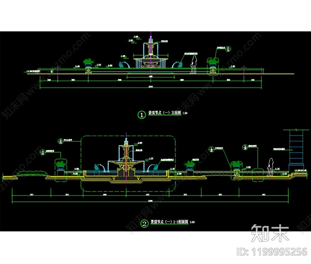法式欧式假山水景图库cad施工图下载【ID:1199995256】