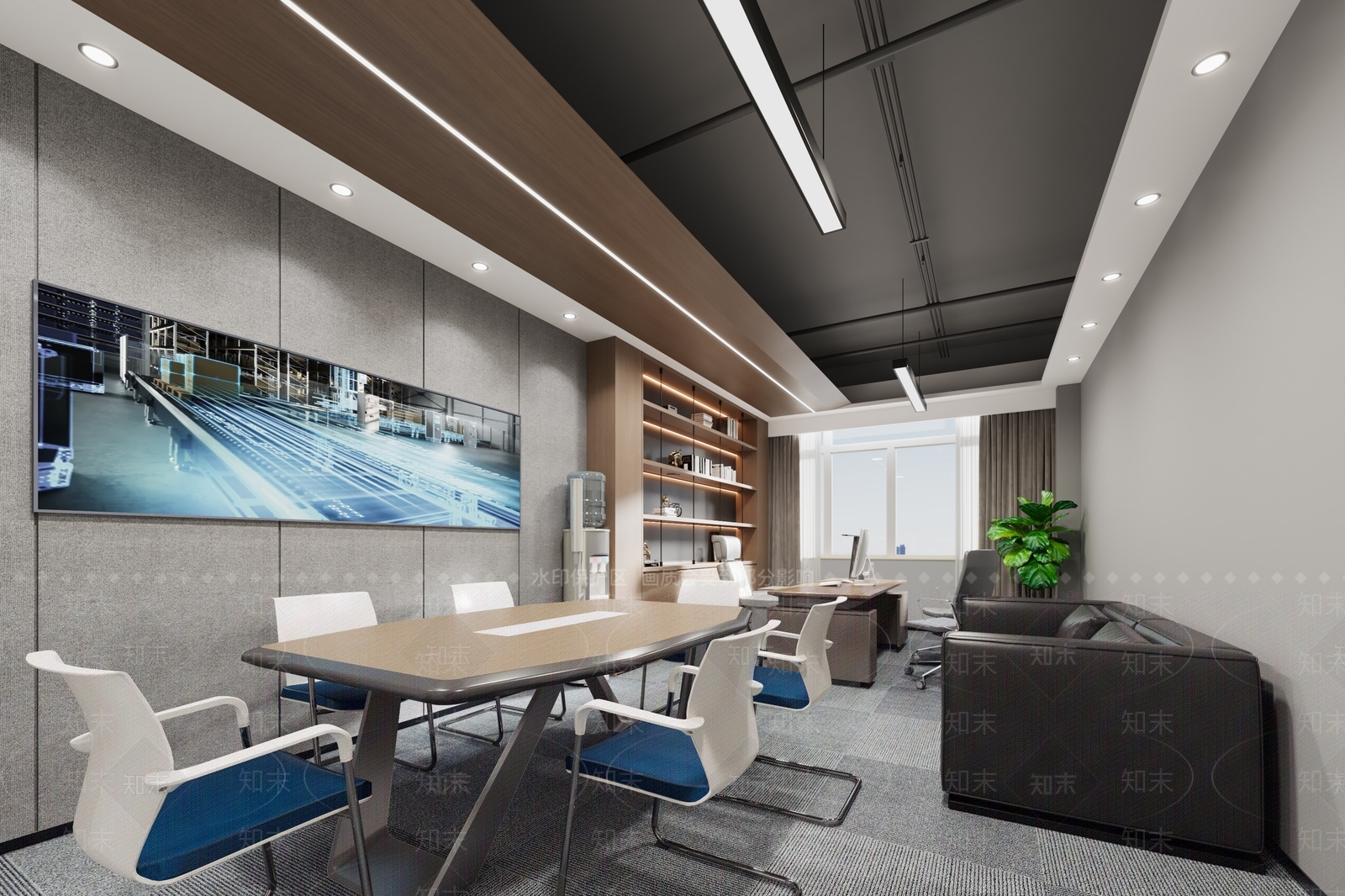 工业经理办公室3D模型下载【ID:1199995906】