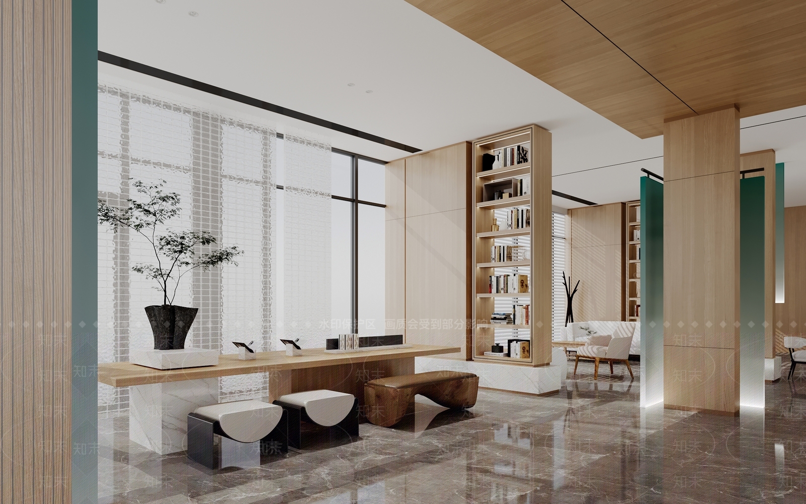 新中式现代售楼处3D模型下载【ID:1199998129】