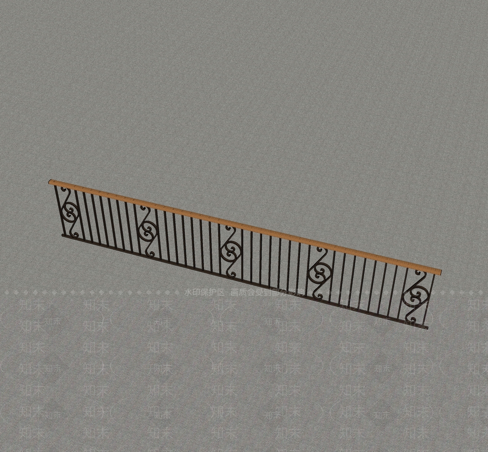 现代围栏护栏SU模型下载【ID:1199998847】