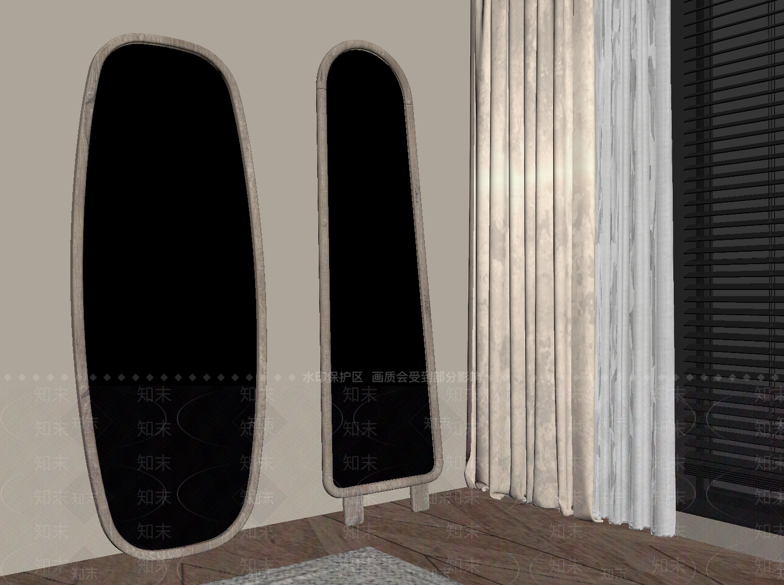 侘寂镜子SU模型下载【ID:1200001798】