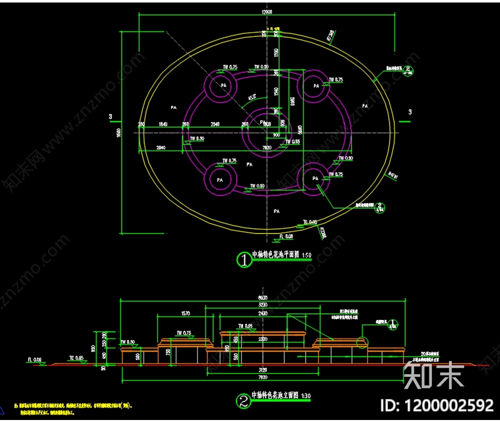 欧式法式水井图库cad施工图下载【ID:1200002592】