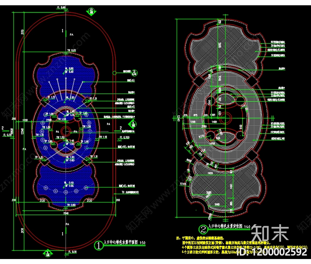 欧式法式水井图库cad施工图下载【ID:1200002592】