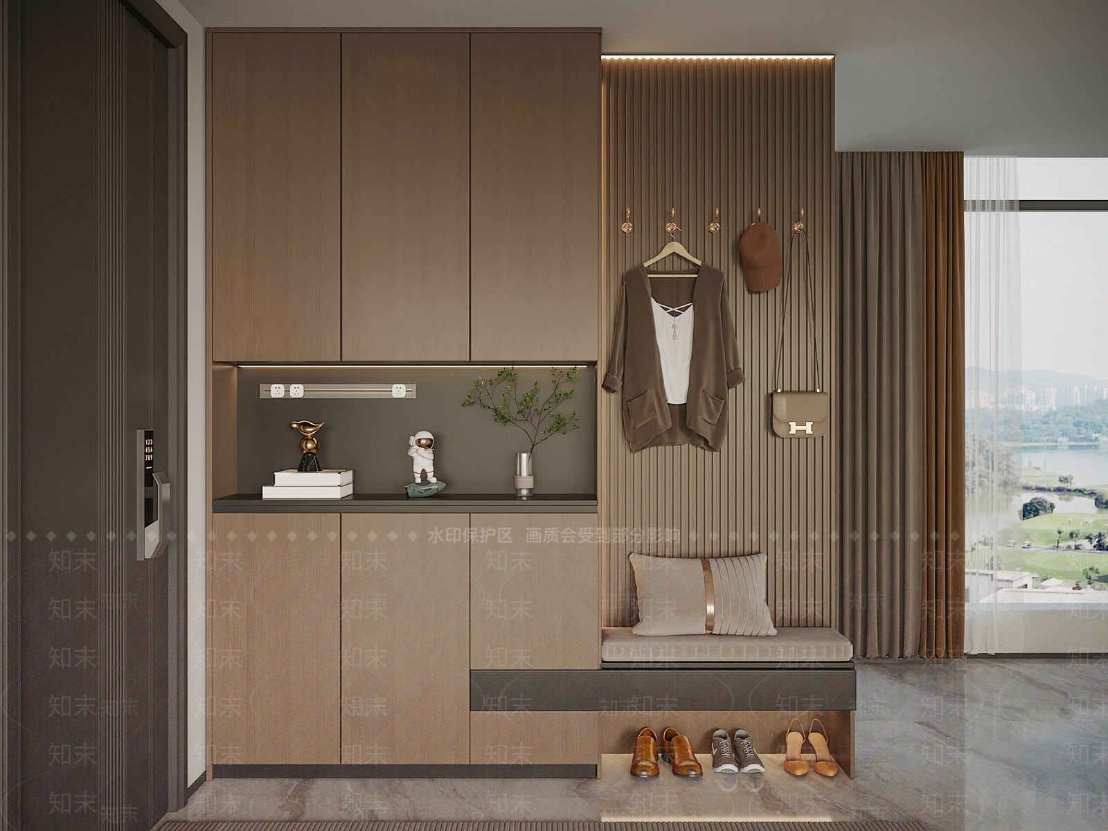 现代鞋柜3D模型下载【ID:1200004309】