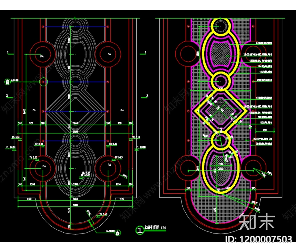 法式欧式水井图库cad施工图下载【ID:1200007503】