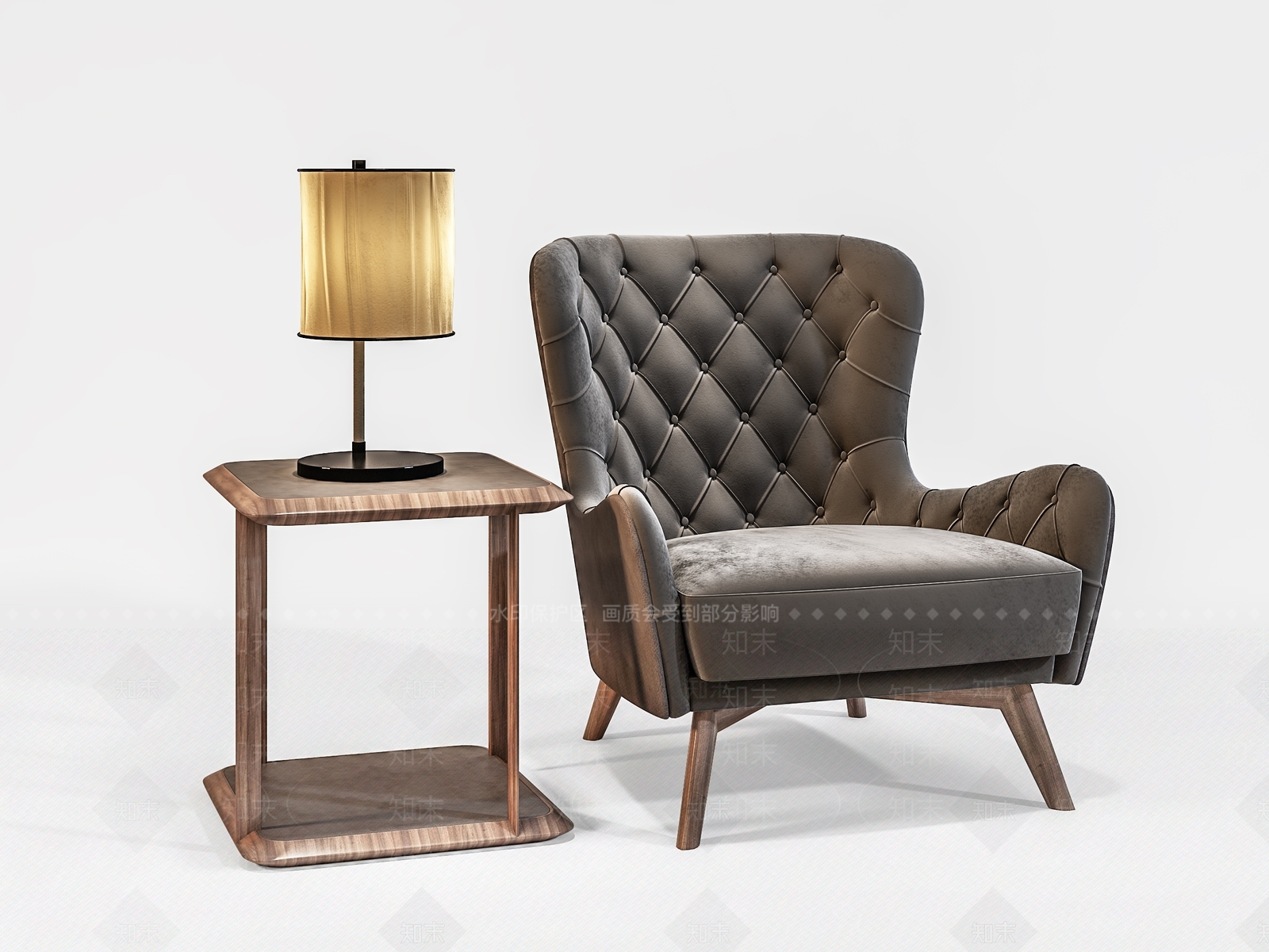 欧式单人沙发SU模型下载【ID:1200010334】
