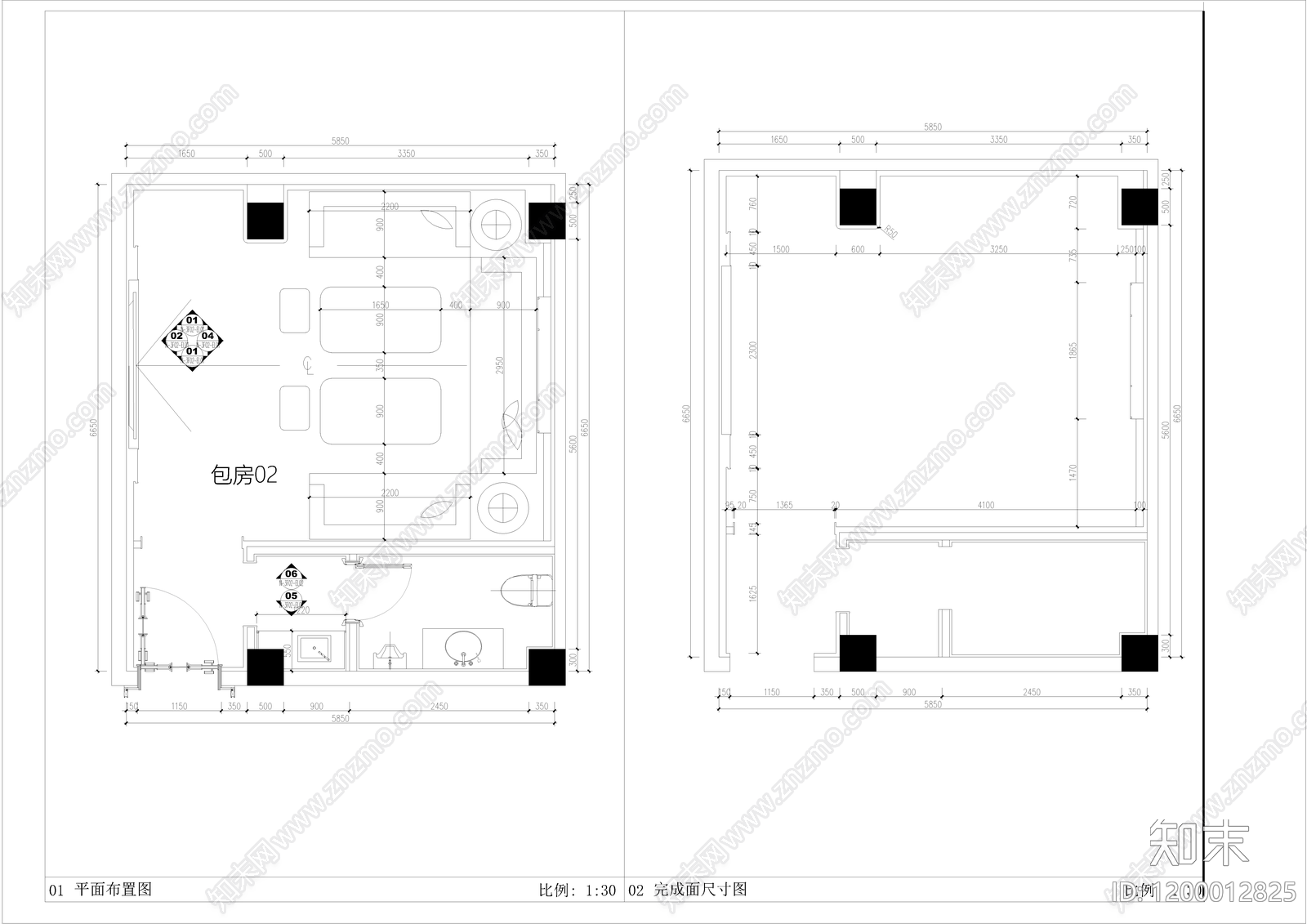 现代KTVcad施工图下载【ID:1200012825】