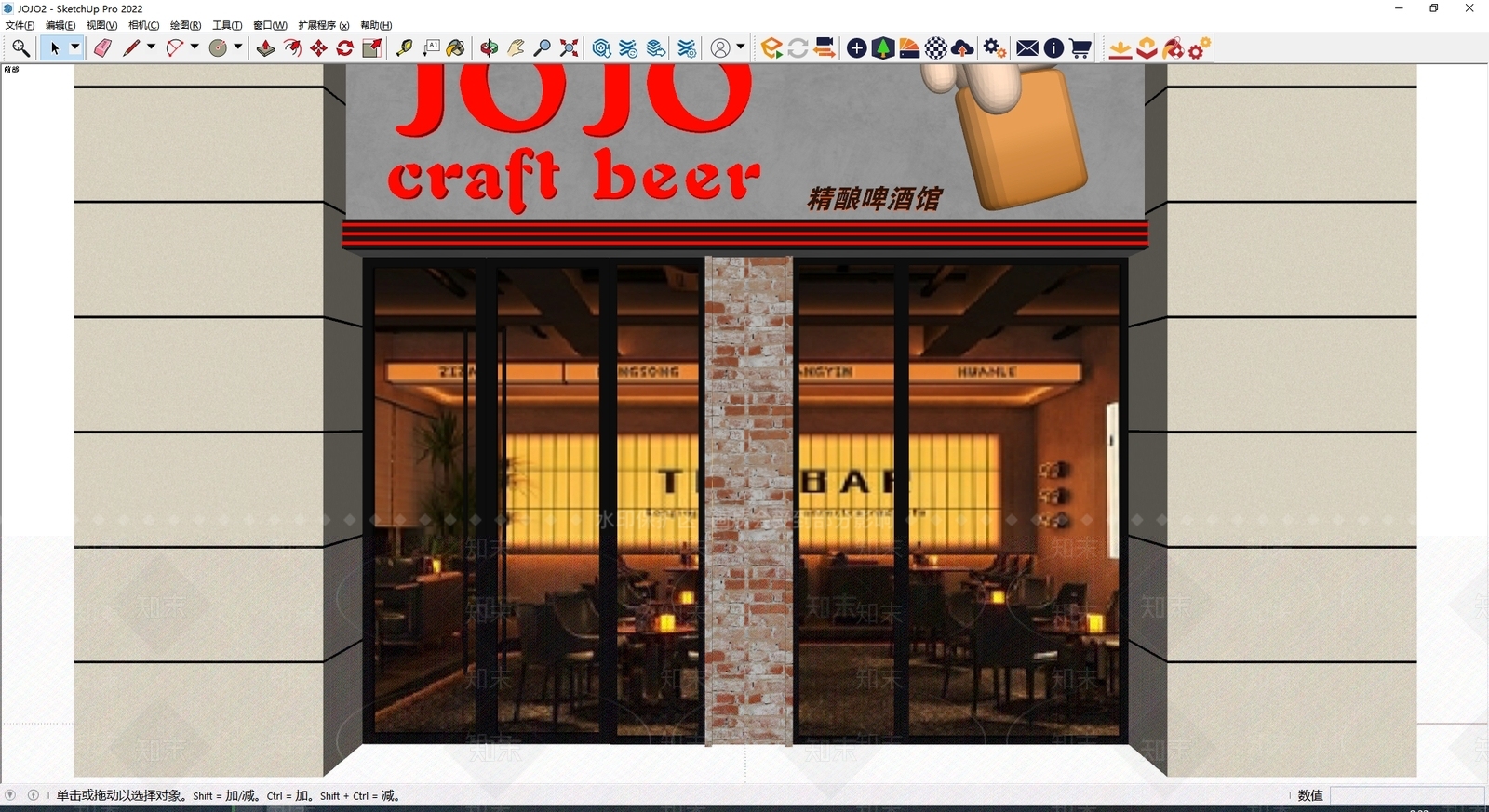 美式门头SU模型下载【ID:1200020722】