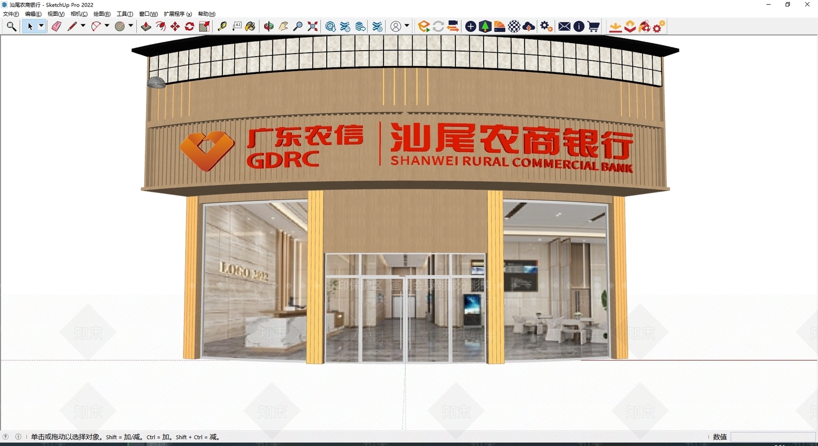新中式门头SU模型下载【ID:1200021583】