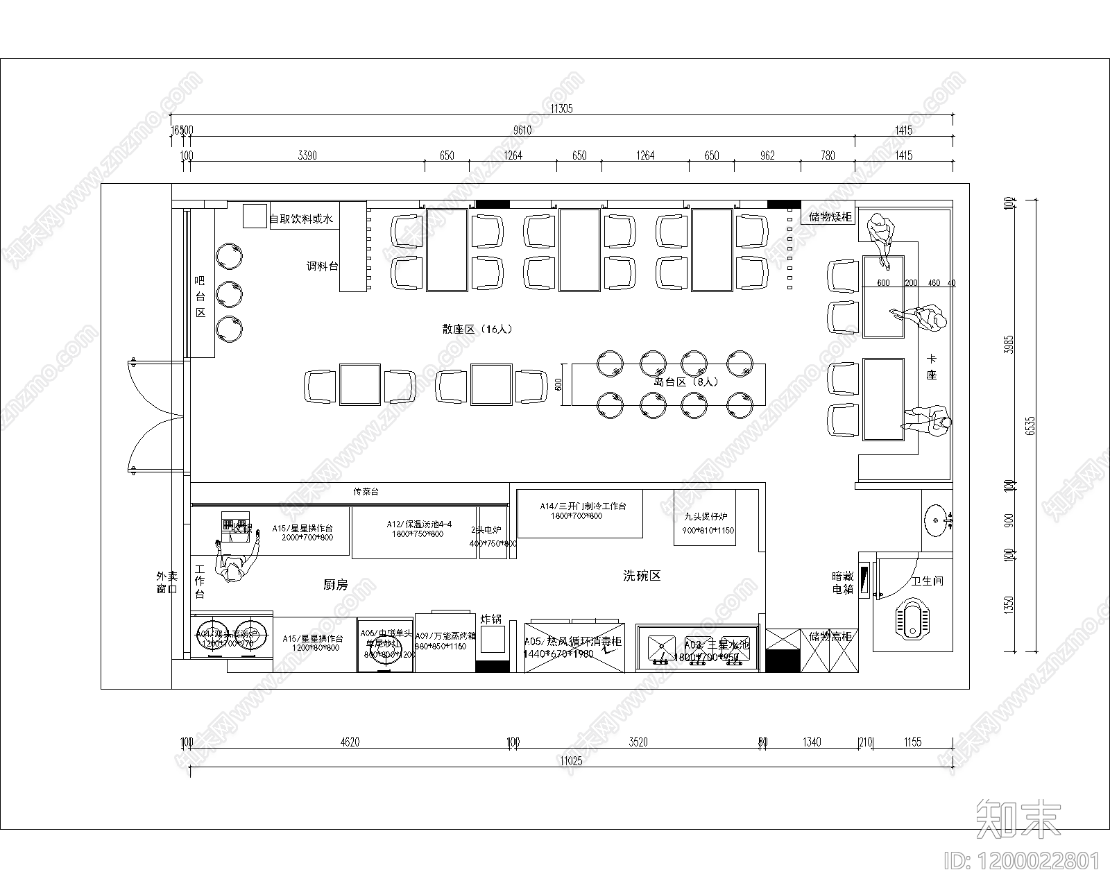 餐饮建筑施工图下载【ID:1200022801】