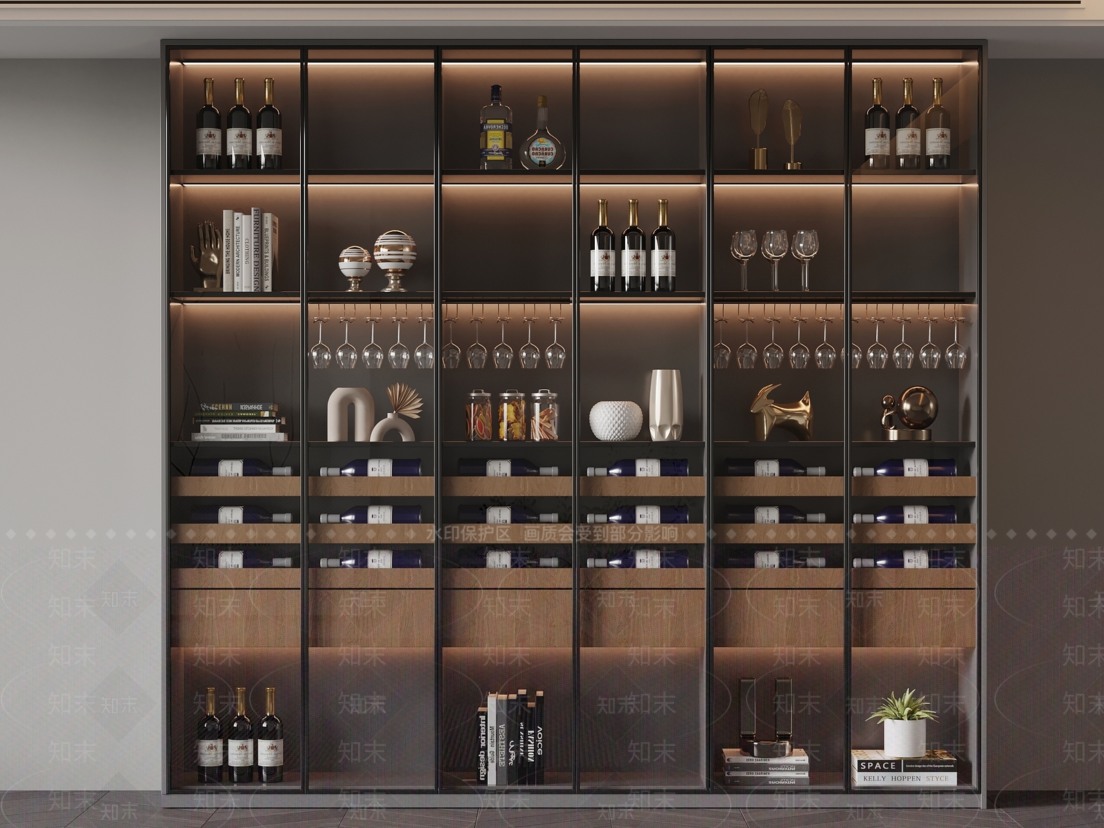意式酒柜3D模型下载【ID:1200023584】