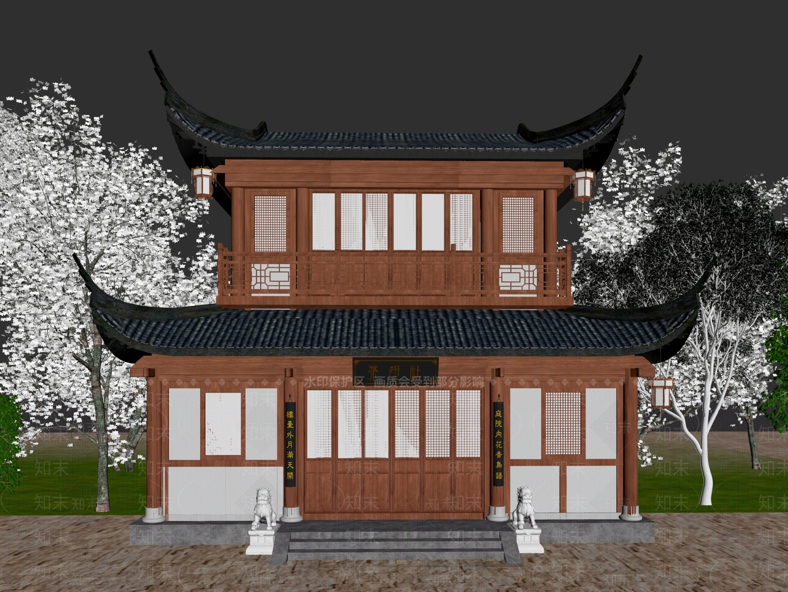 中古复古古建3D模型下载【ID:1200025856】