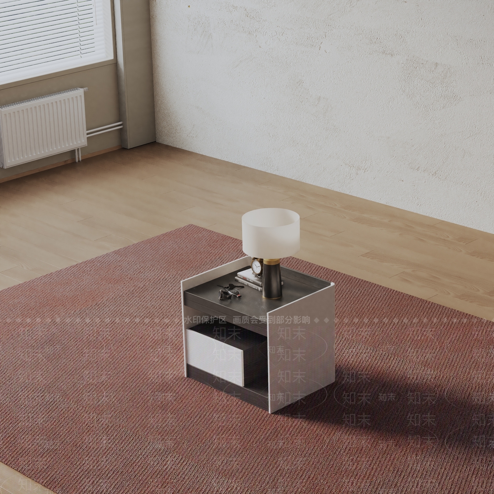现代床头柜3D模型下载【ID:1200029112】