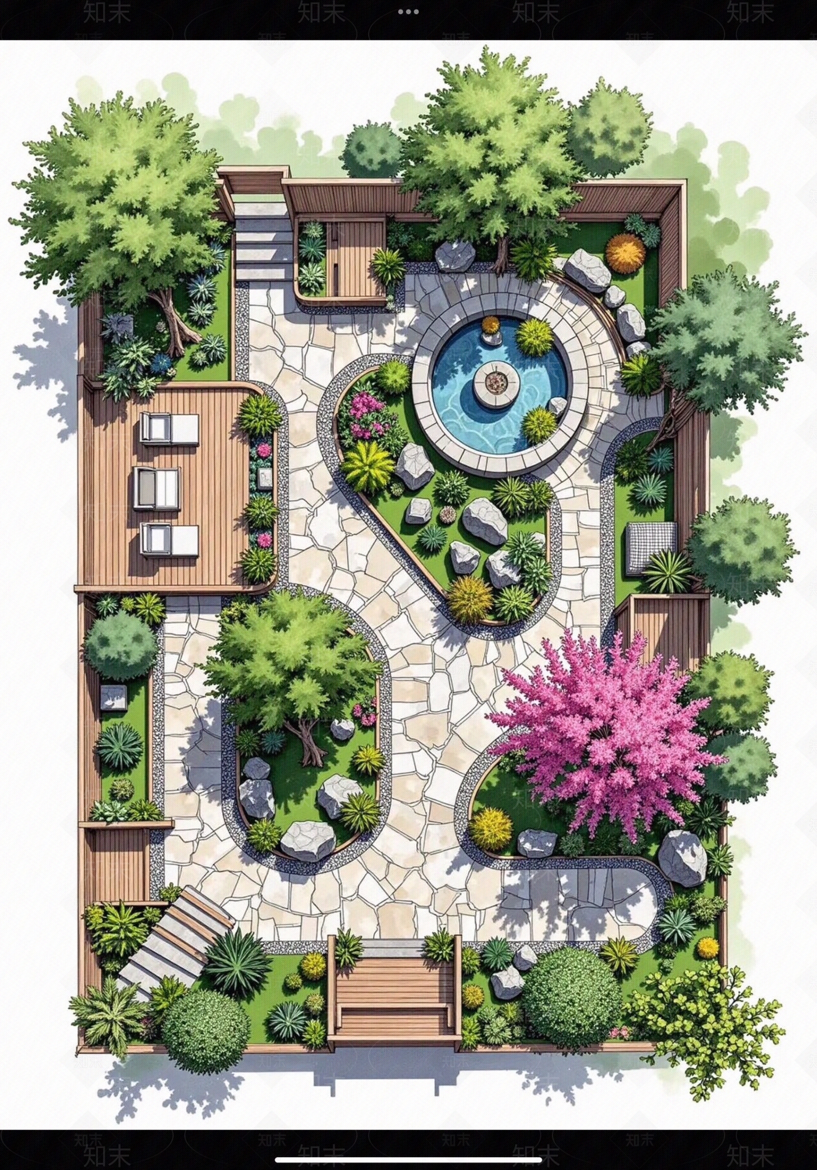 现代简约花园贴图下载【ID:1200033172】