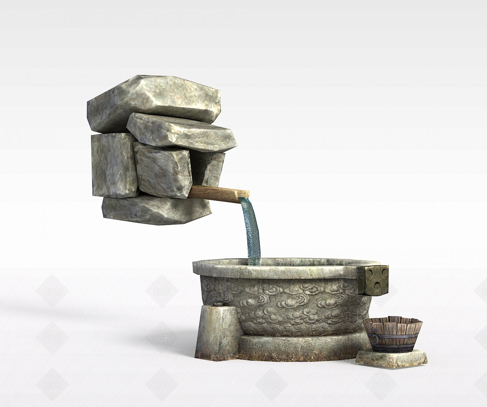 现代剑灵场景井水3D模型下载【ID:1200034466】